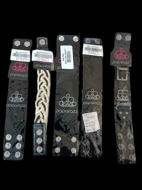 Black Leather and Natural Braided Urban Bracelets